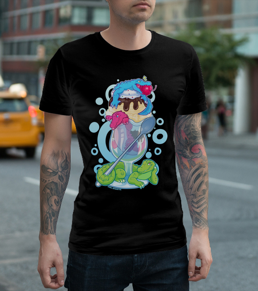 Alligator Sundae Ice Cream Alligators Mint Angelic T-Shirt