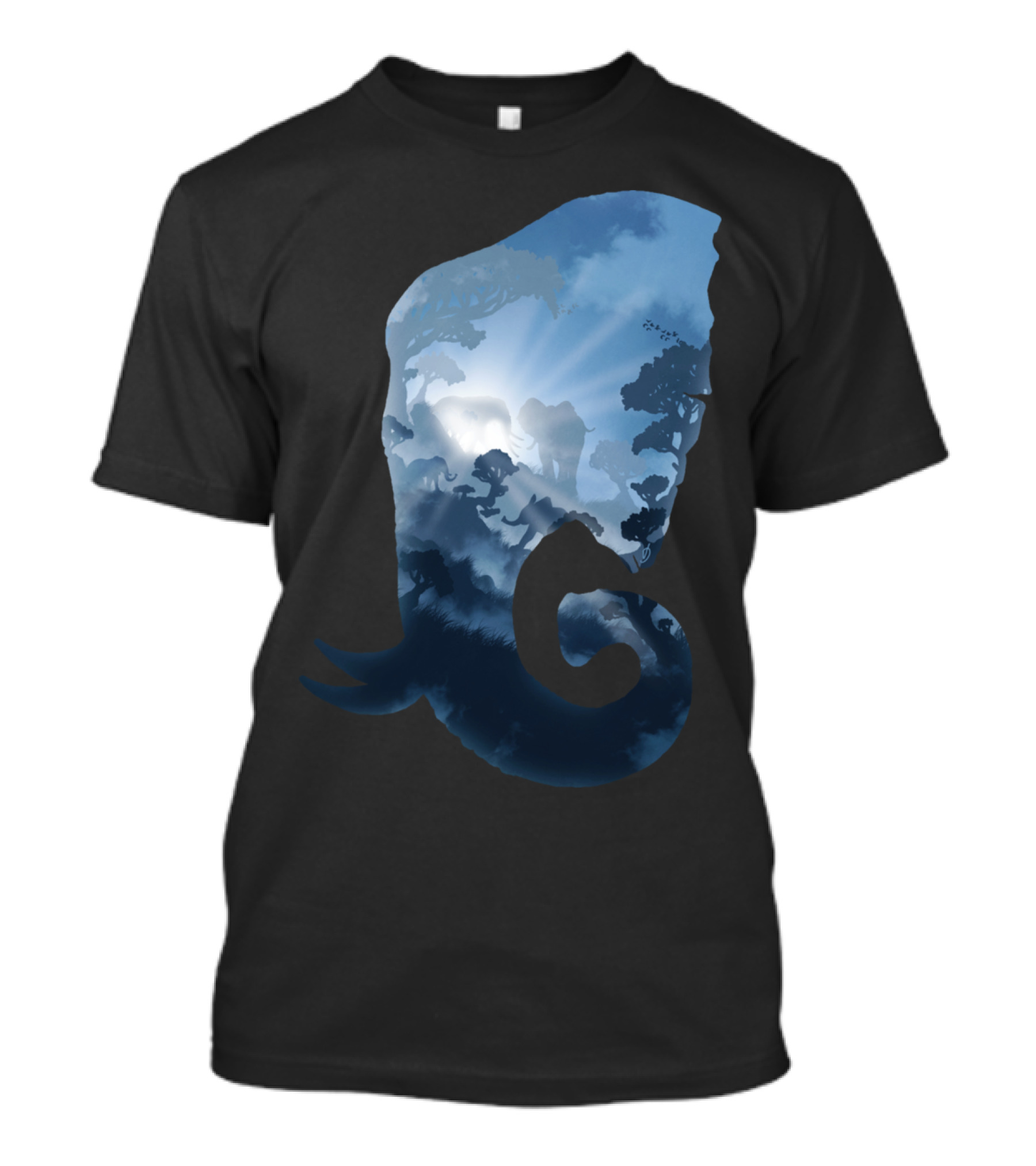 Elephants In The Night Wilderness T-Shirt