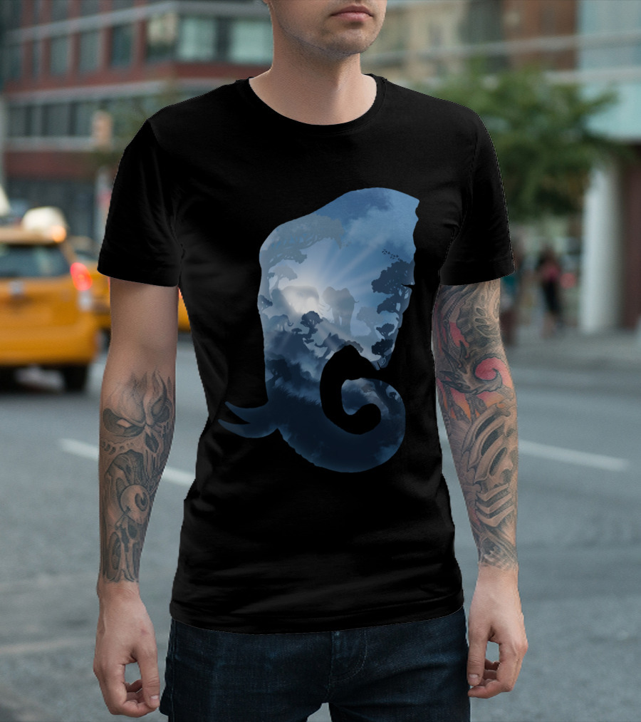 Elephants In The Night Wilderness T-Shirt