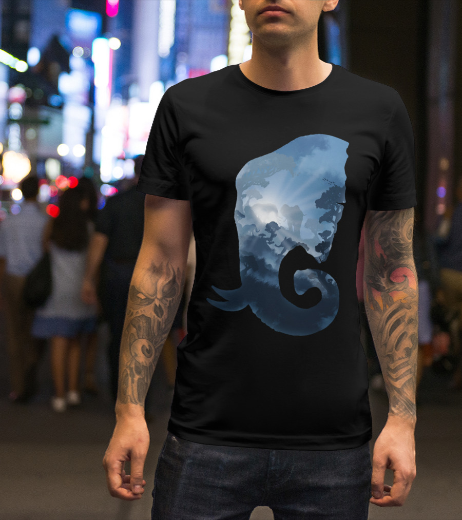 Elephants In The Night Wilderness T-Shirt