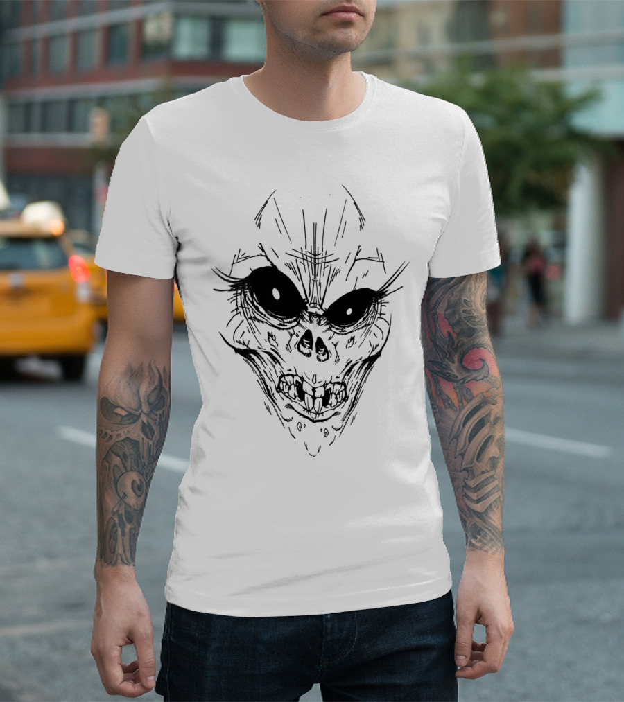 Dead To The Bone Skull Face Dark T-Shirt