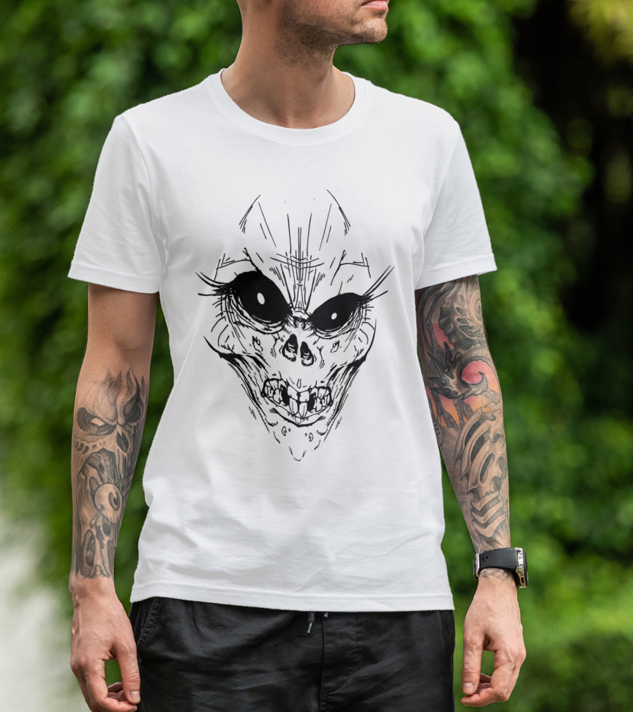 Dead To The Bone Skull Face Dark T-Shirt