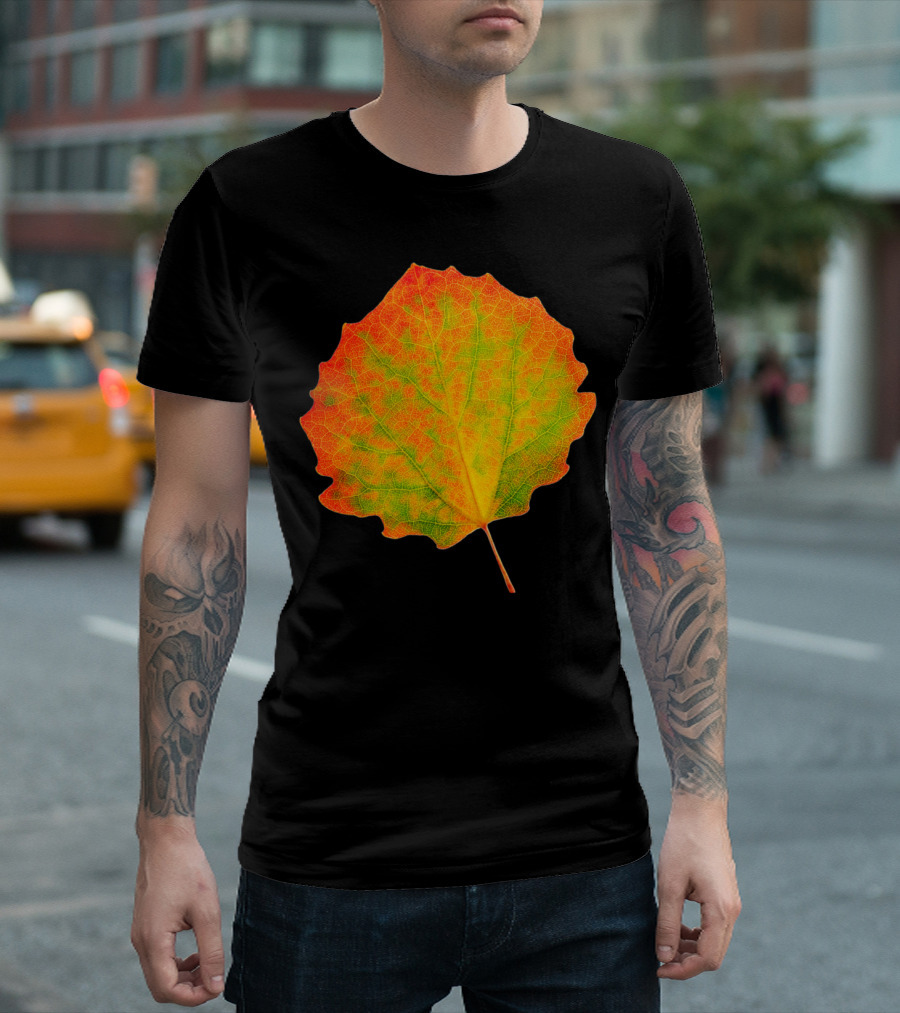 Colorful Aspen Leaf Autumn Vibes T-Shirt