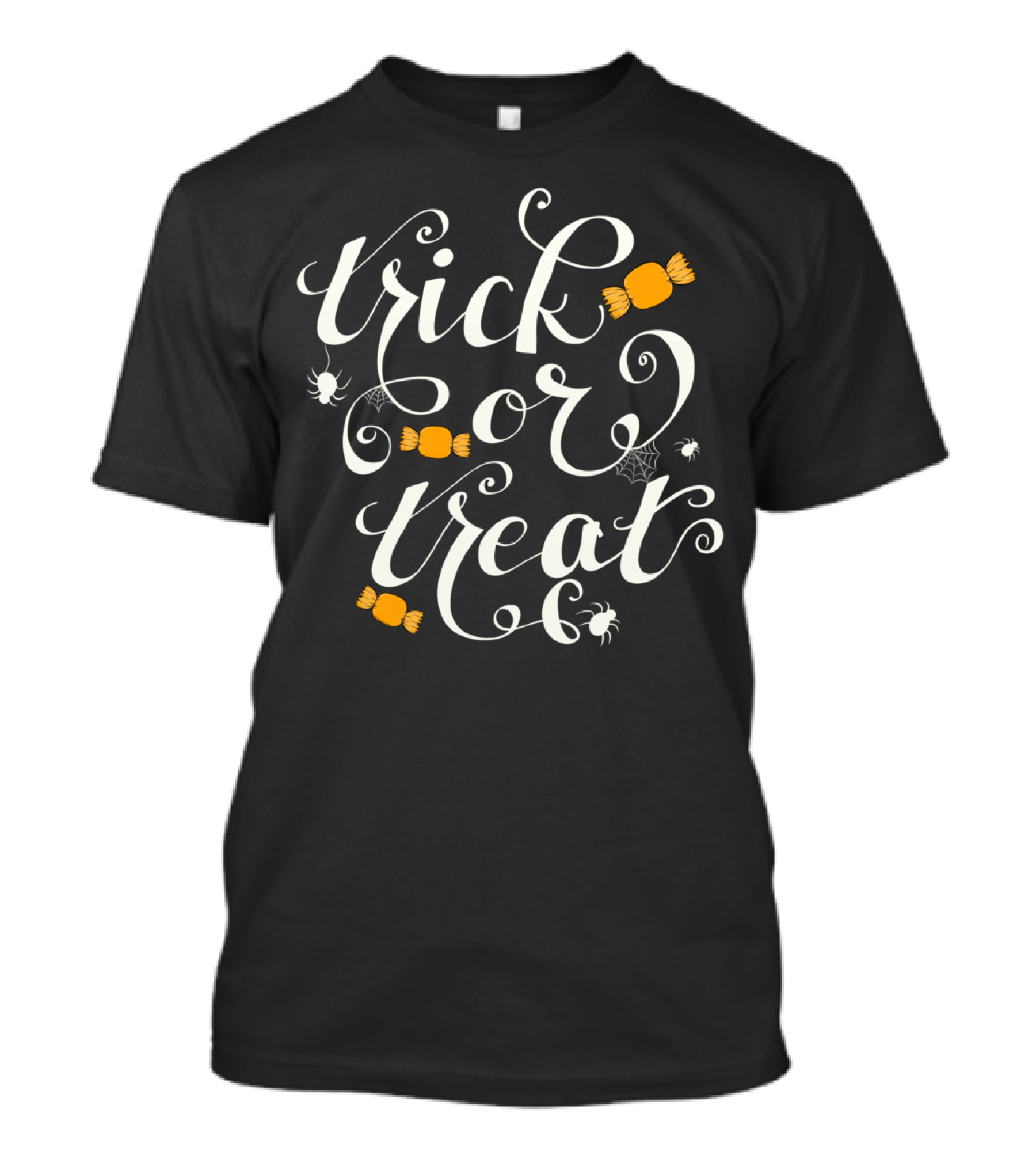 Trick Or Treat Candy Spider Web Halloween T-Shirt