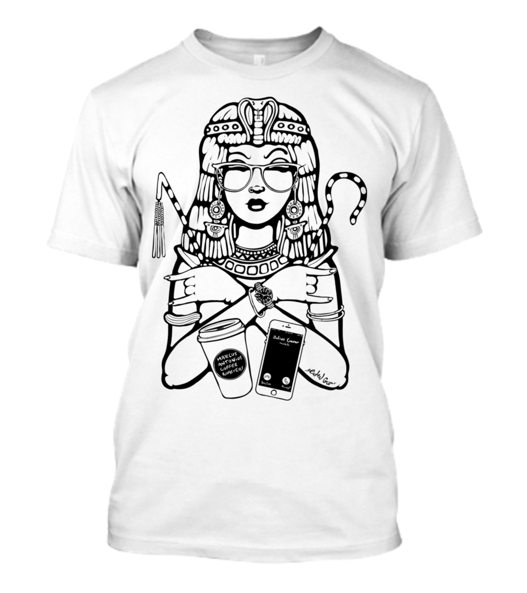 CEO Cleopatra Coffee And Phone Cool T-Shirt