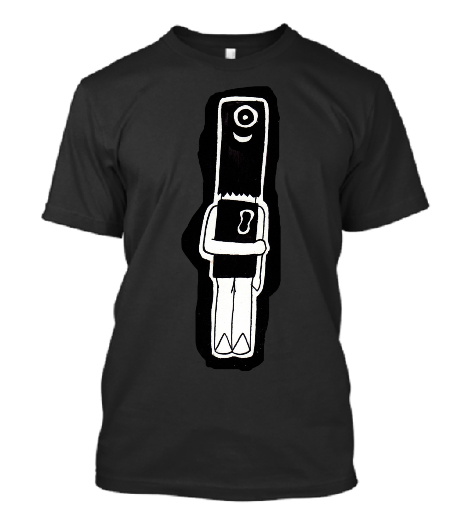 Bag Head Cyclops Stick Figure With Keyhole T-Shirt