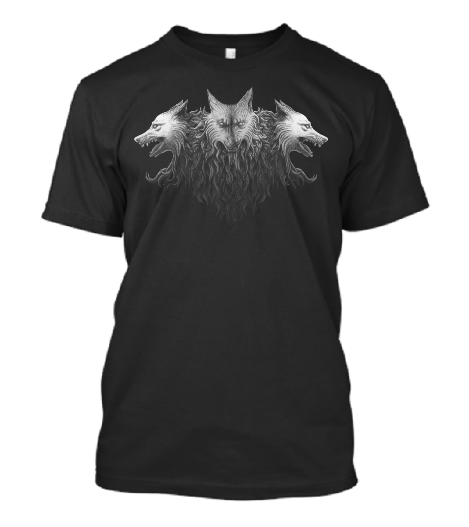 Cerberus Head Mythical Three-Headed Dog T-Shirt