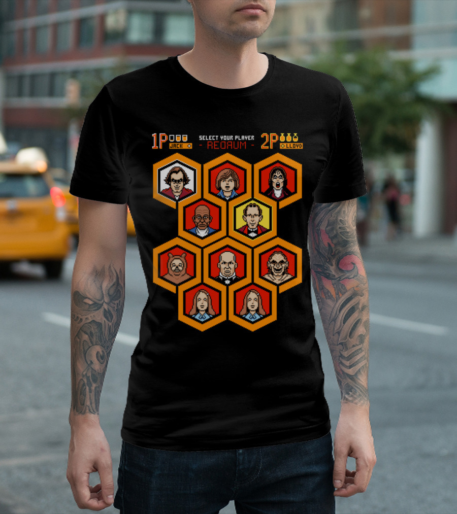 8 Bit Shining REDRUM Select Your Player Jack Lloyd T-Shirt