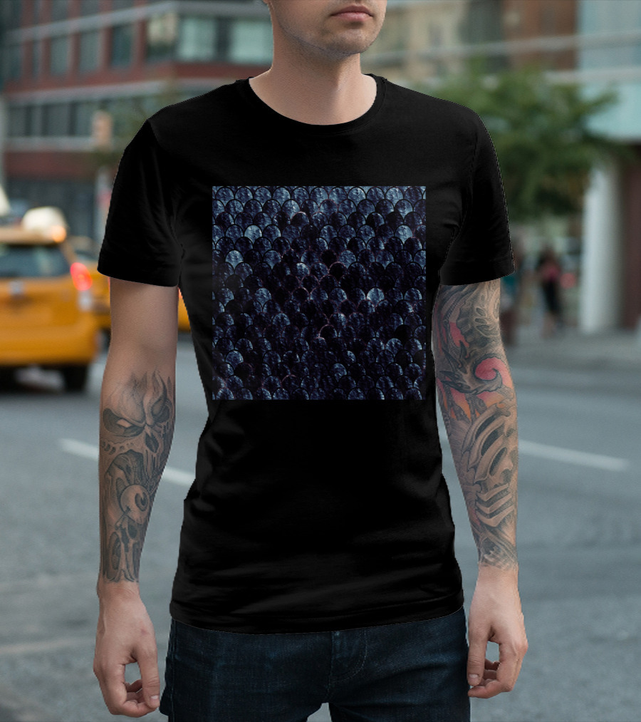 Black Fish Scales T-Shirt