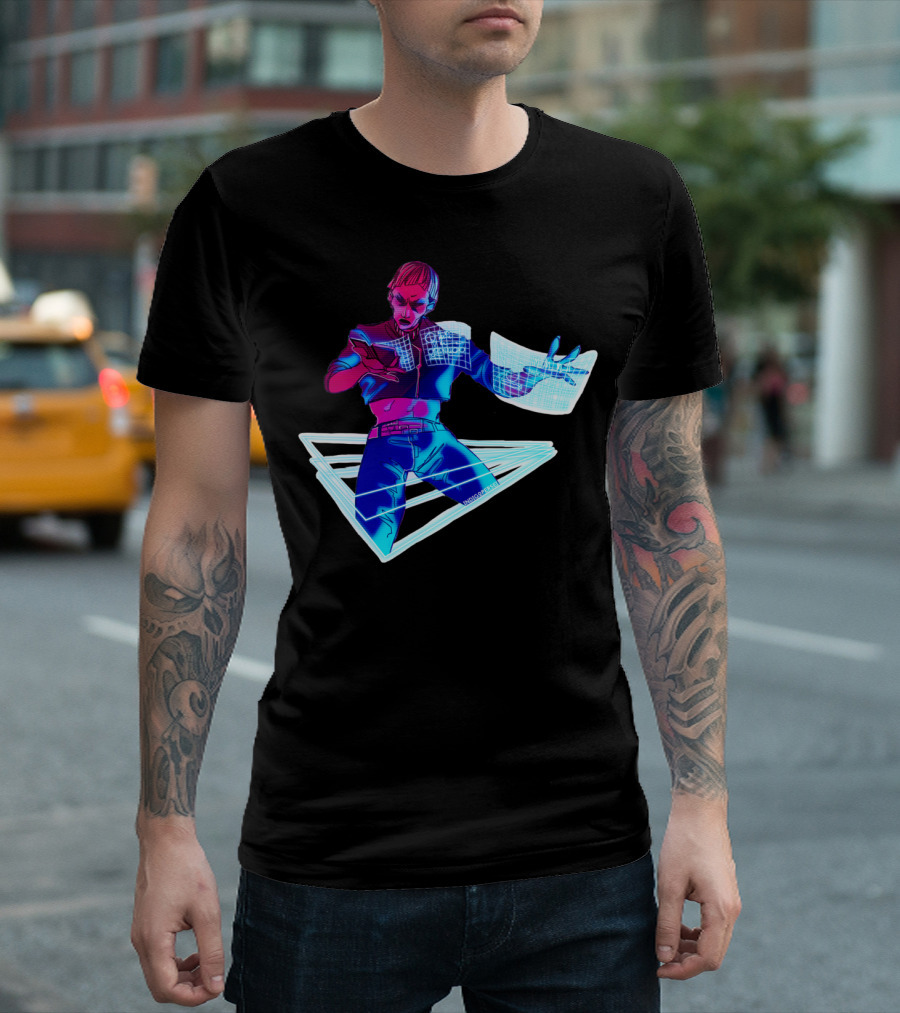 Cerberus Retro Futuristic Digital Manipulation T-Shirt