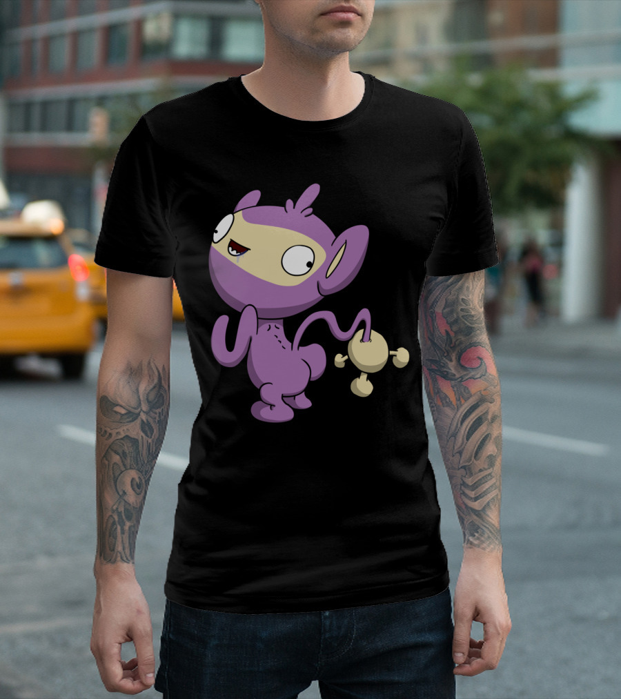 Handy Money Aipom Pokémon Parody Purple Cartoon Character T-Shirt