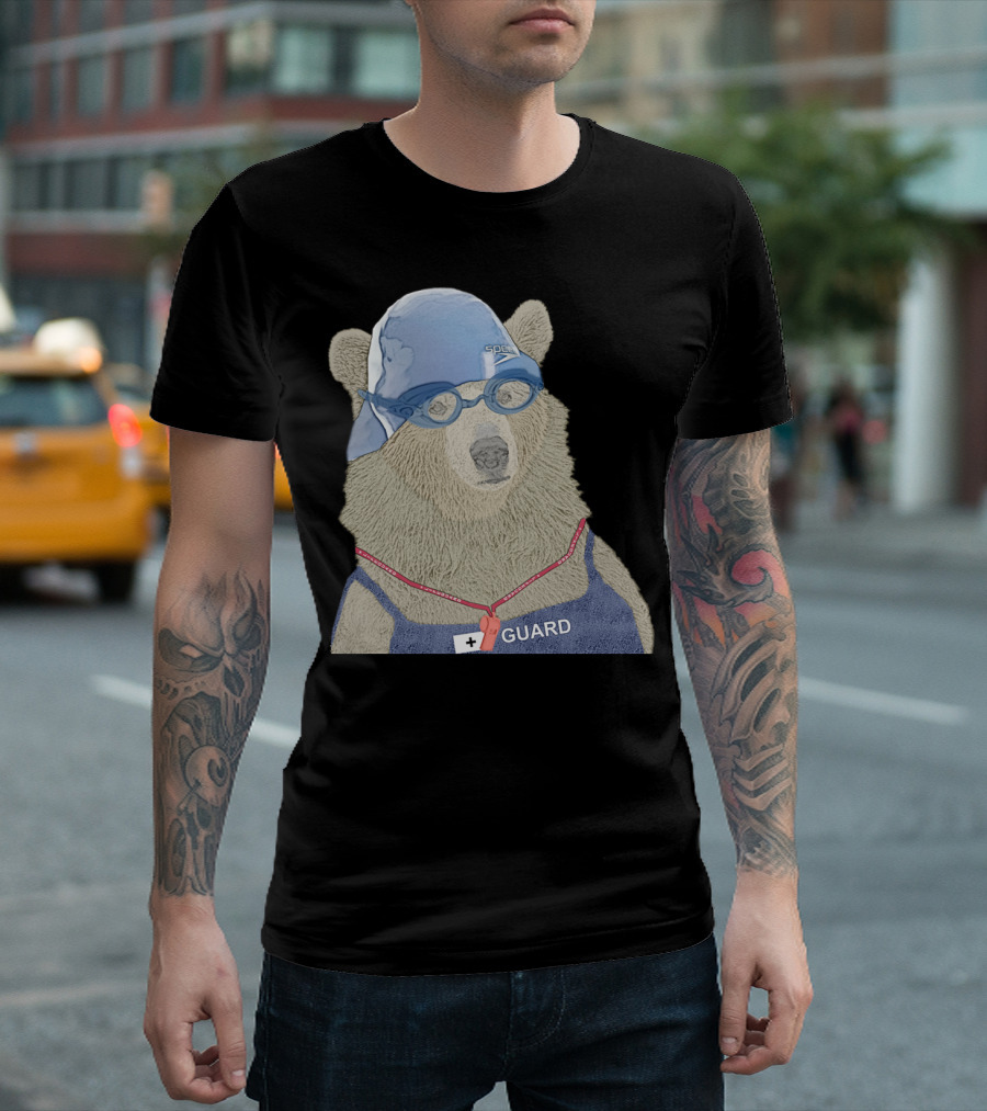 Speedo Goggles Lifeguard Bear T-Shirt