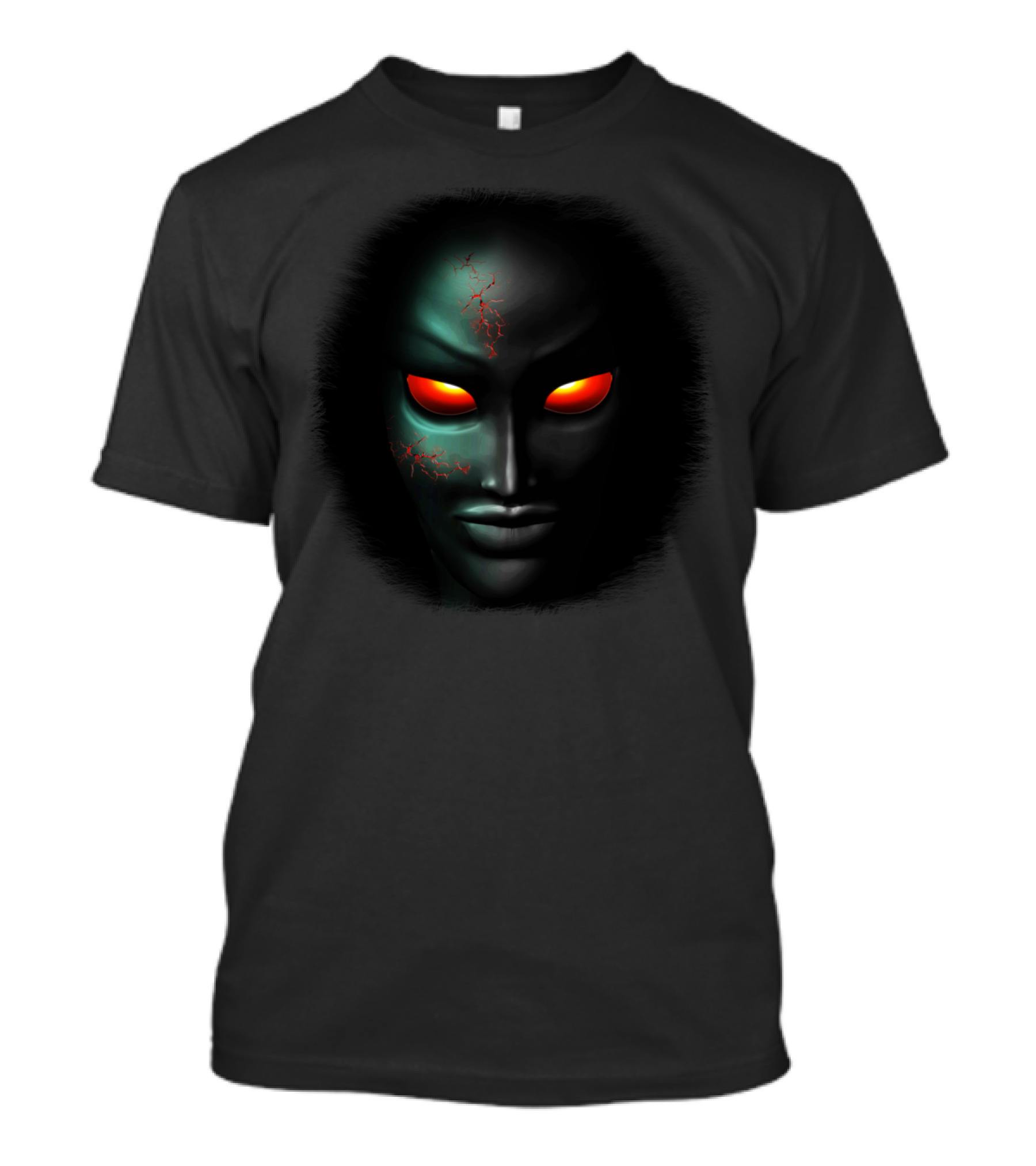 Zombie Ghost Creepy Red Eyed Mask T-Shirt