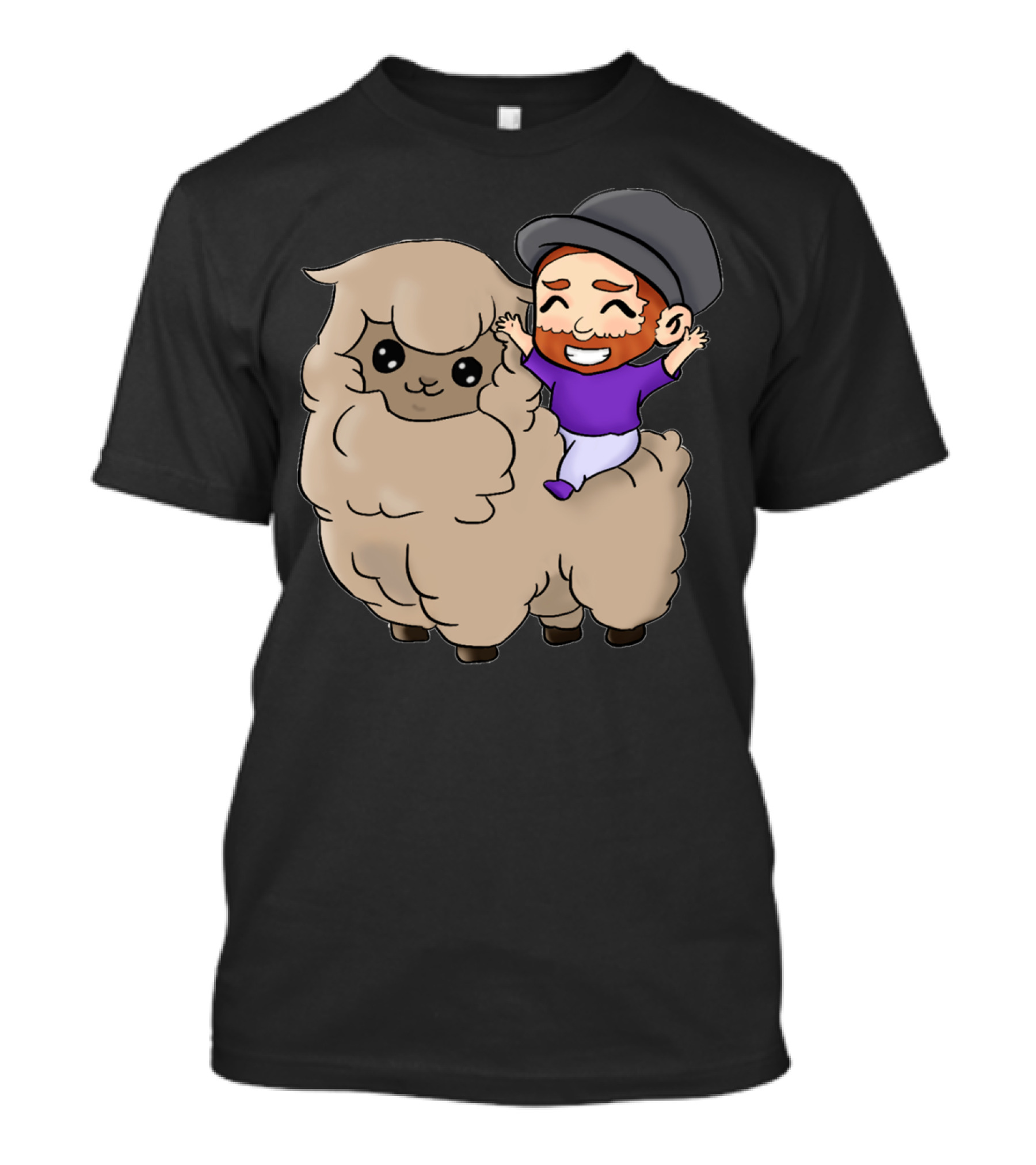 AlPALcas Forever Smiling Man Riding Alpaca T-Shirt