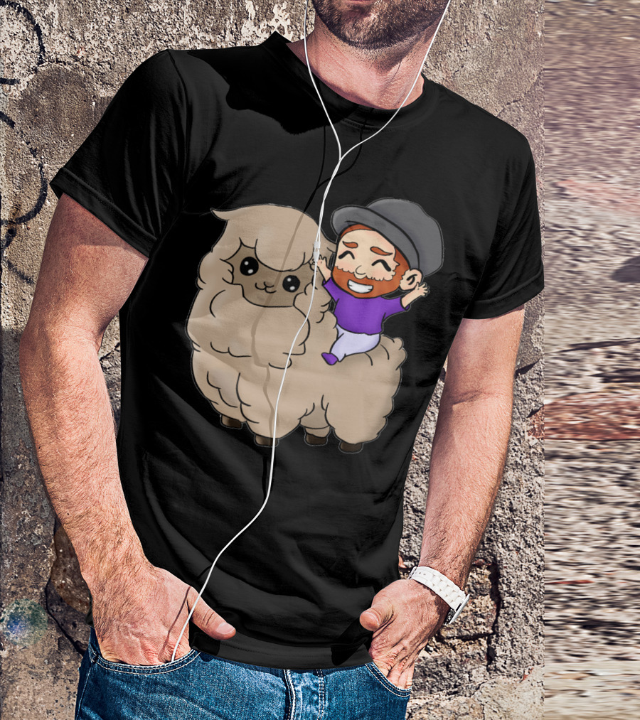 AlPALcas Forever Smiling Man Riding Alpaca T-Shirt