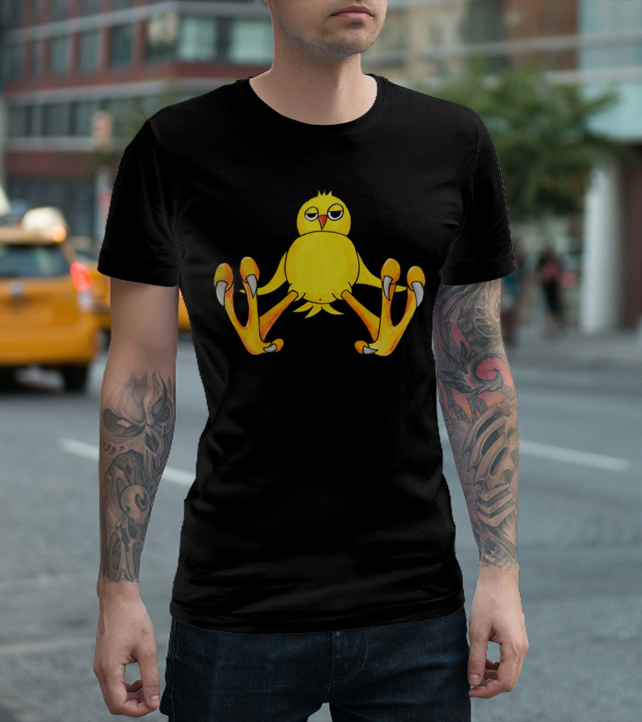 Relaxed Chicken Sitting Watercolor Hand Drawn T-Shirt