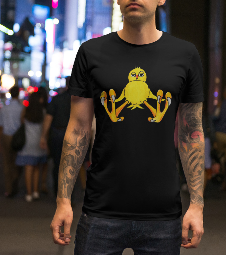Relaxed Chicken Sitting Watercolor Hand Drawn T-Shirt