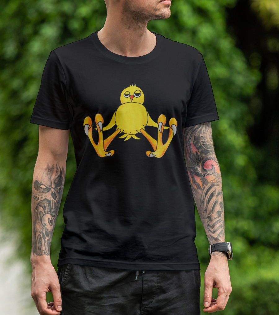 Relaxed Chicken Sitting Watercolor Hand Drawn T-Shirt