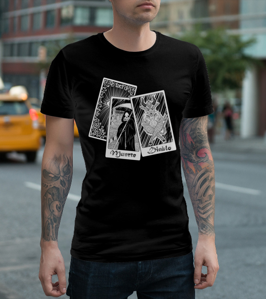 Muerte Diablo Tarot Card Dark T-Shirt