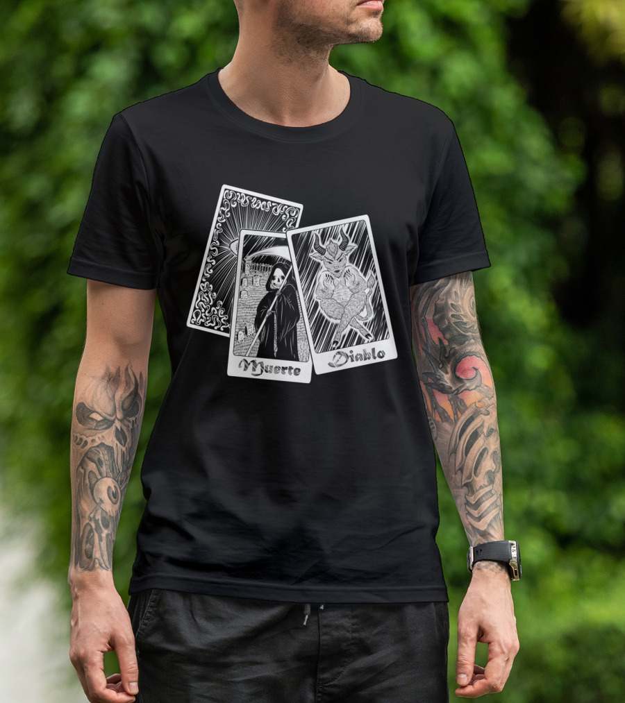 Muerte Diablo Tarot Card Dark T-Shirt