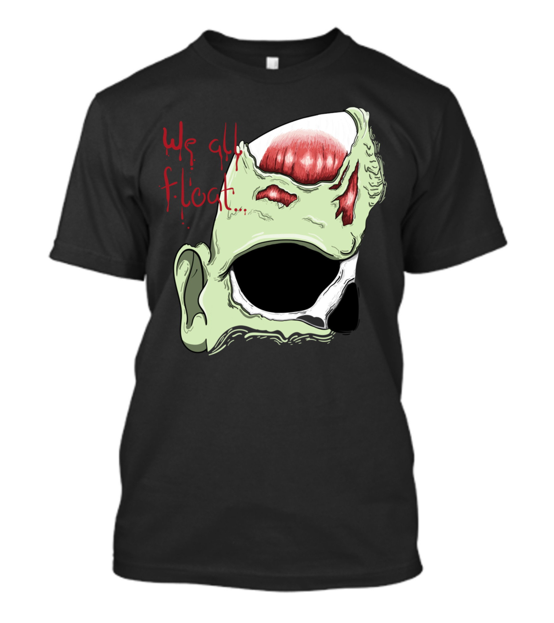 We All Float Zombie Skull T-Shirt