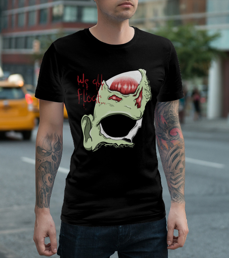 We All Float Zombie Skull T-Shirt