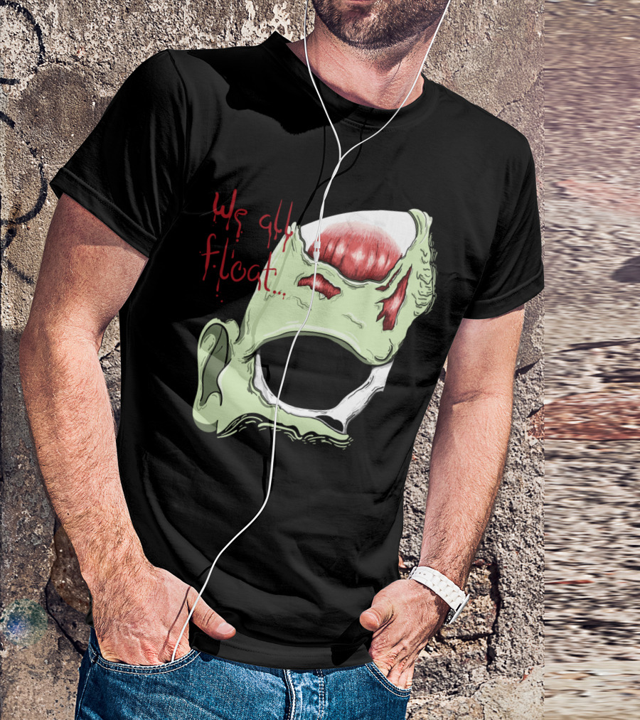We All Float Zombie Skull T-Shirt