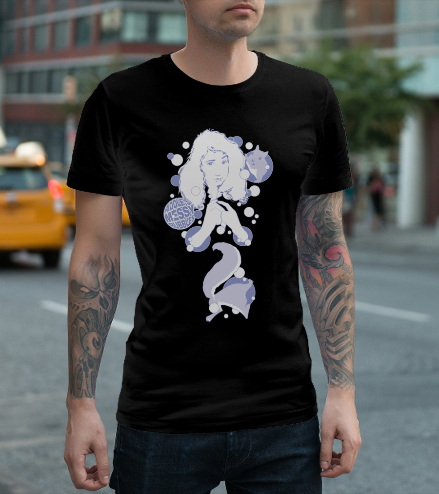 Hiddlest Messy Bubbles Phone Cat T-Shirt