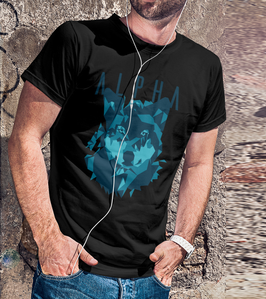 ALPHA Geometric Wolf T-Shirt