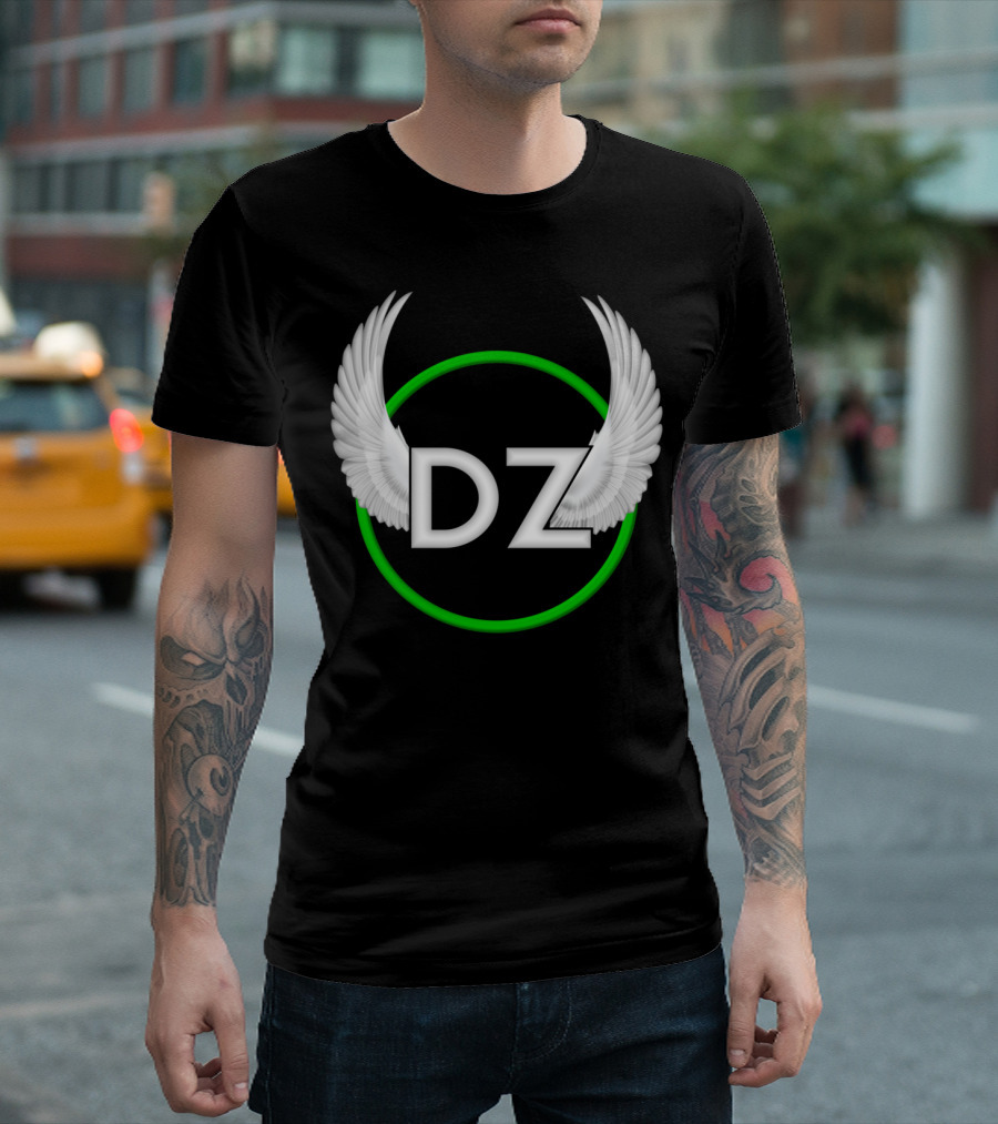 DZ Winged Emblem in Green Circle DeadzZone New T-Shirt