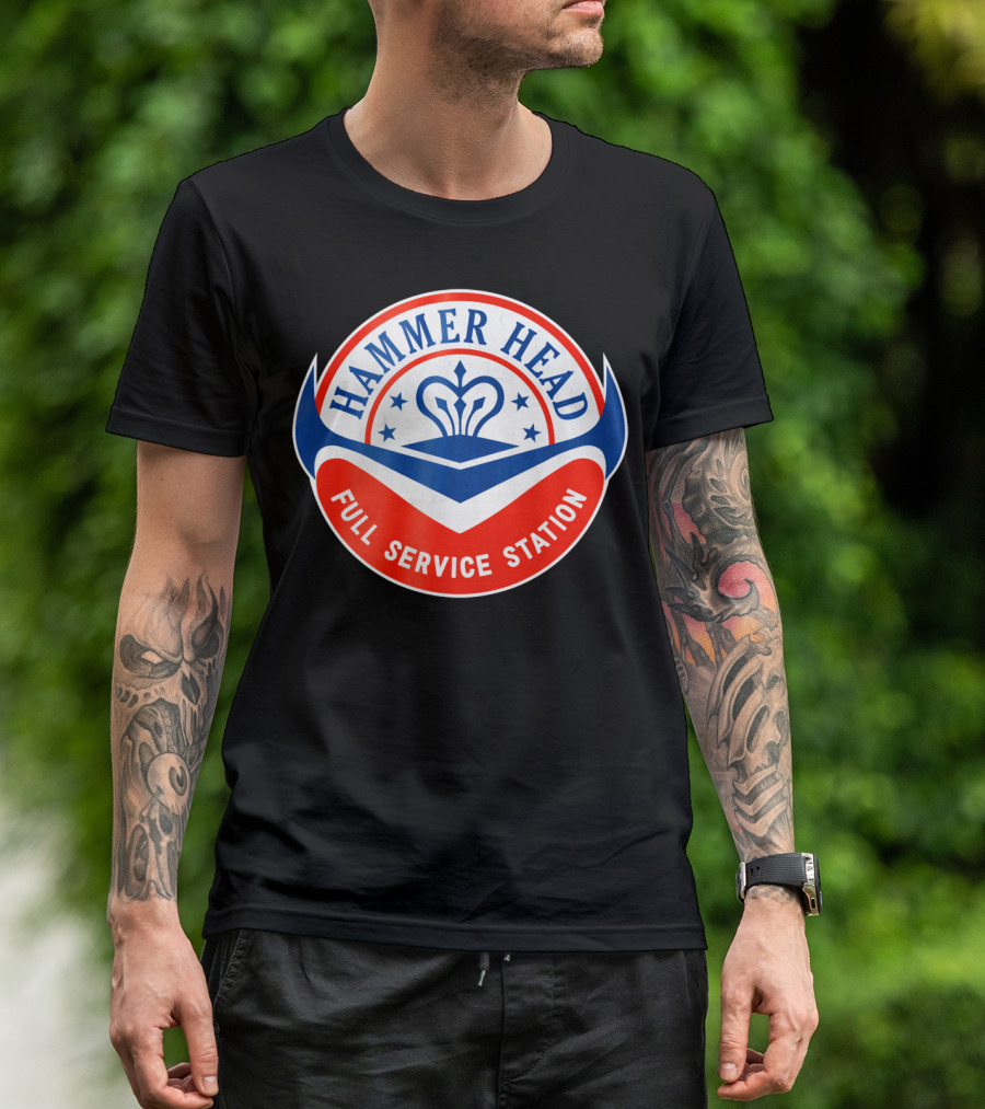 Hammer Head Full Service Station Retro T-Shirt