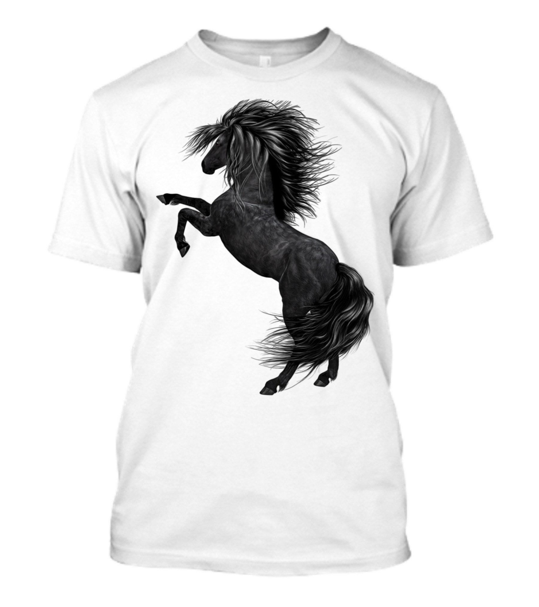 Rearing Black Horse Dynamic Movement Sth T-Shirt