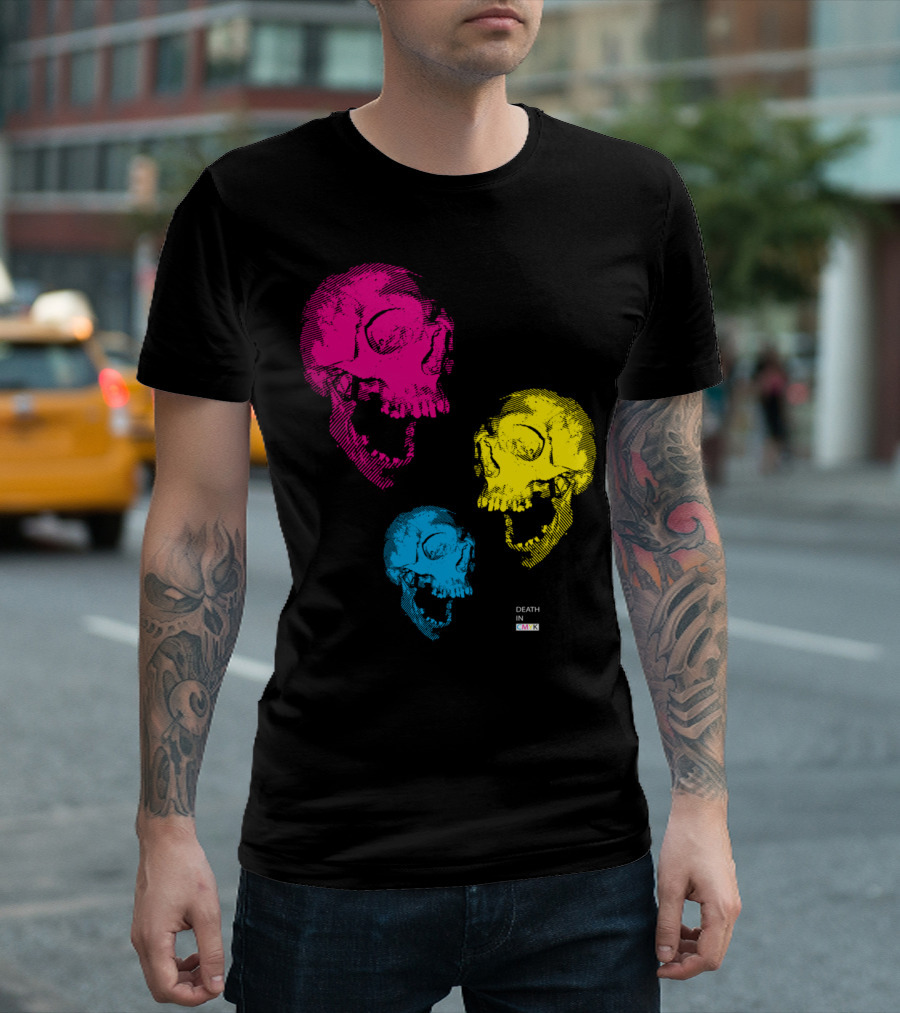 DEATH SKULLS IN CMYK COLORS T-Shirt