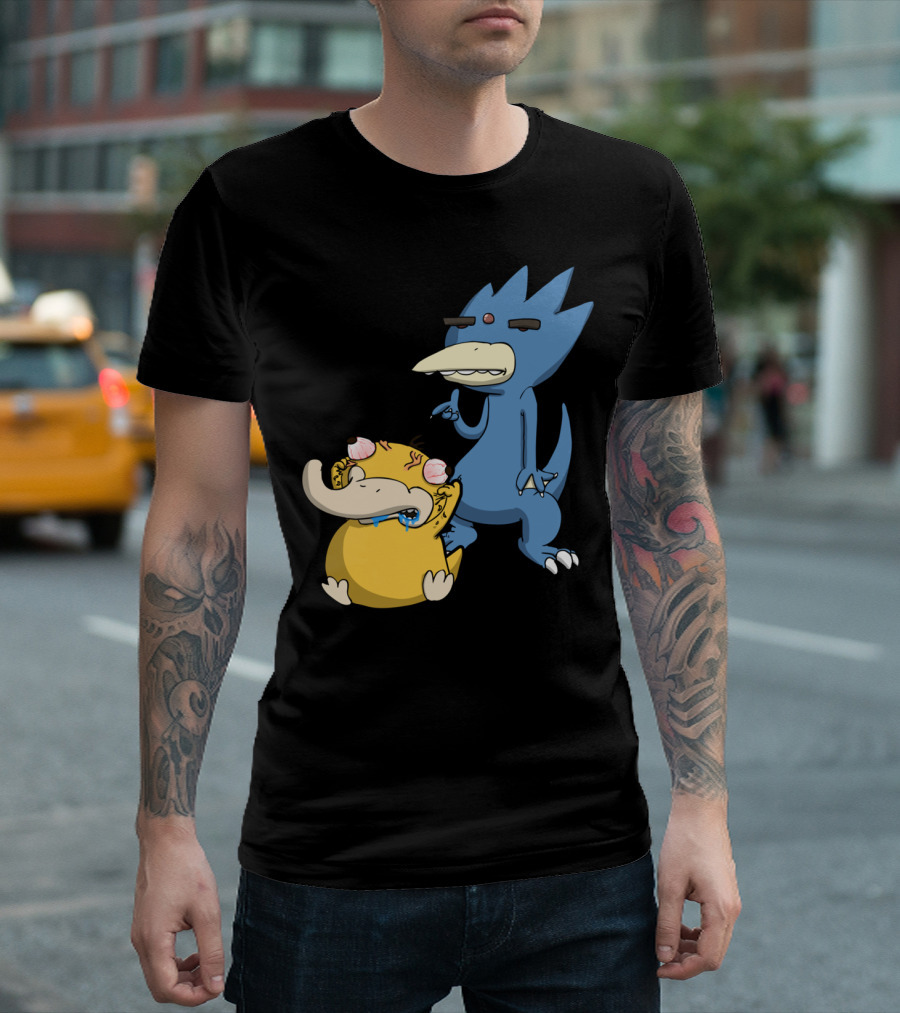 Psyduck Golduck Headache Humor T-Shirt