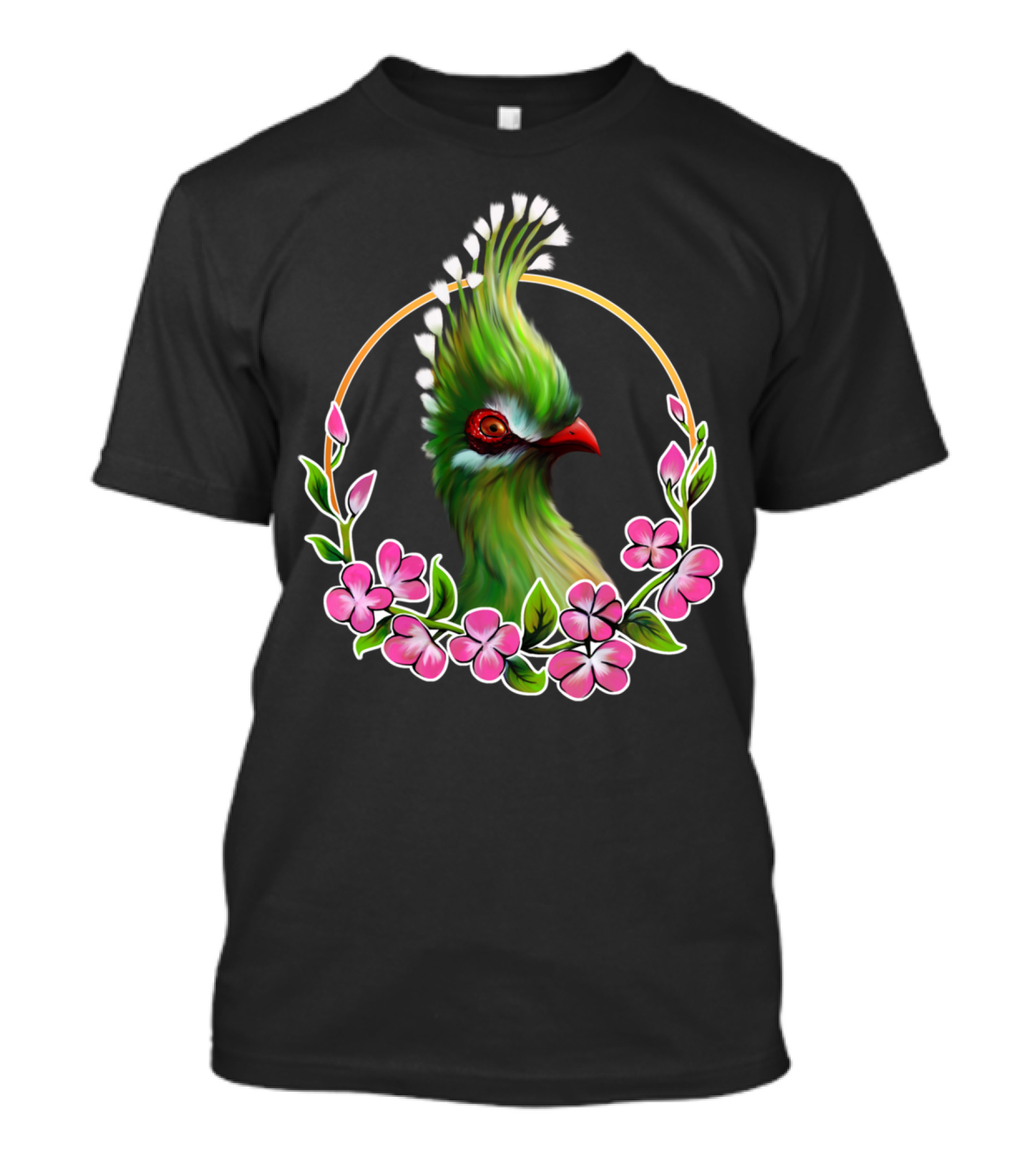 Turaco Bird Floral Frame Boutique T-Shirt