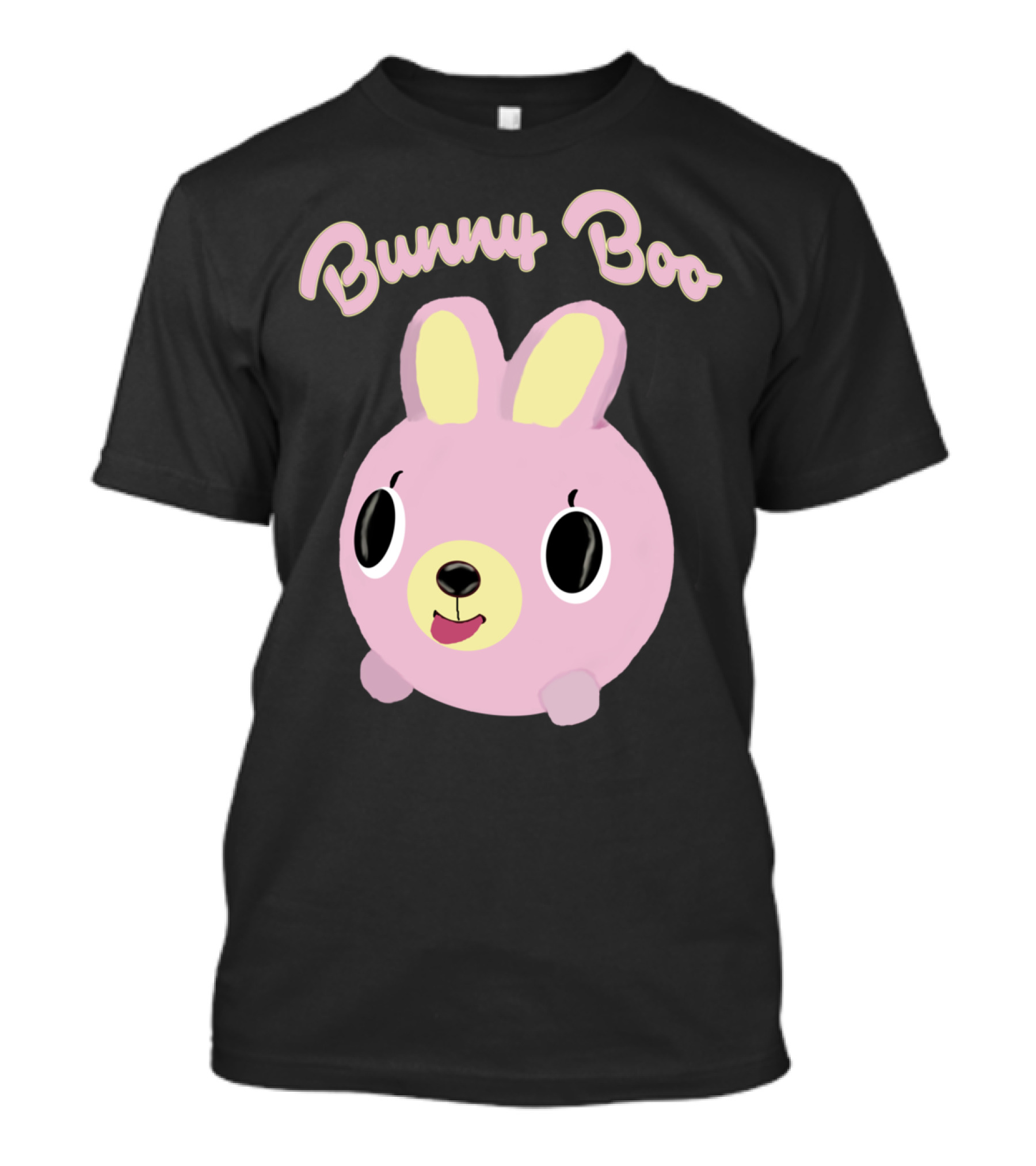 Bunny Boo Pink Cute Cartoon Rabbit With Big Eyes T-Shirt