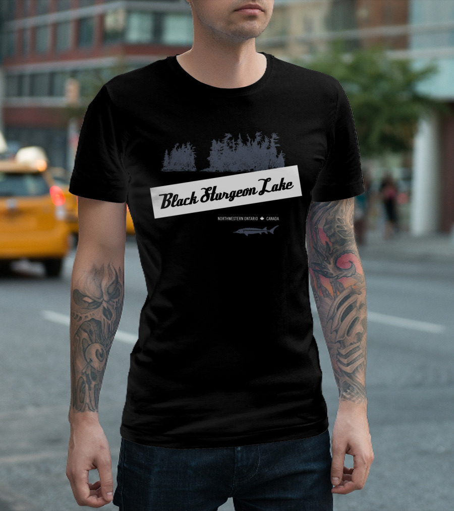 Black Sturgeon Lake Northwestern Ontario Canada Forest Scene T-Shirt