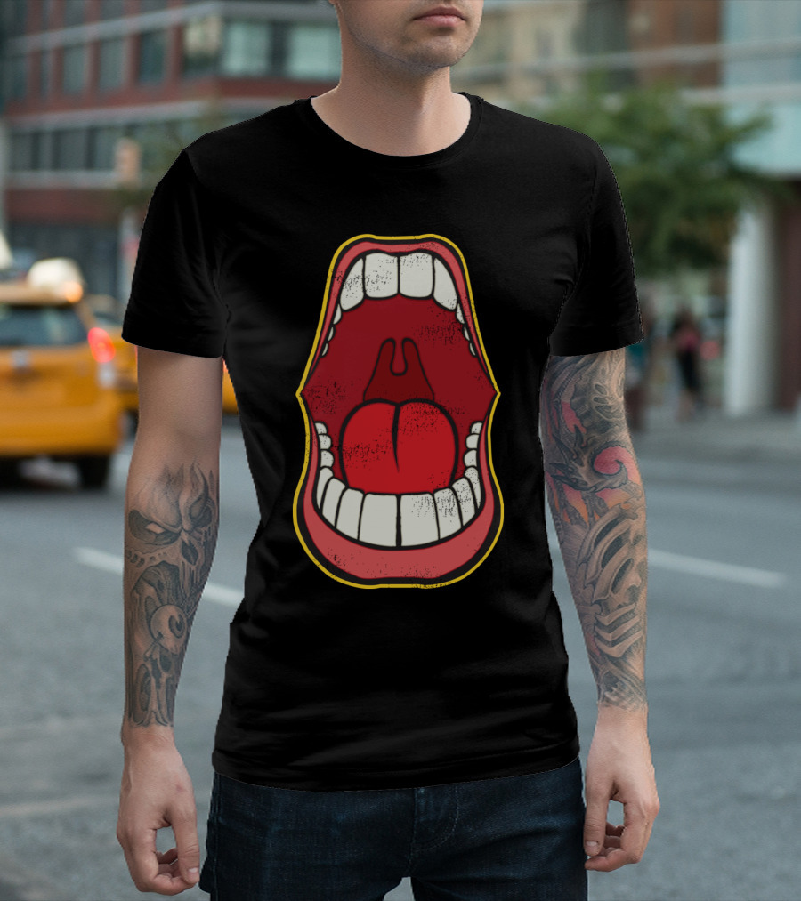 Mouth Open Teeth Tongue T-Shirt