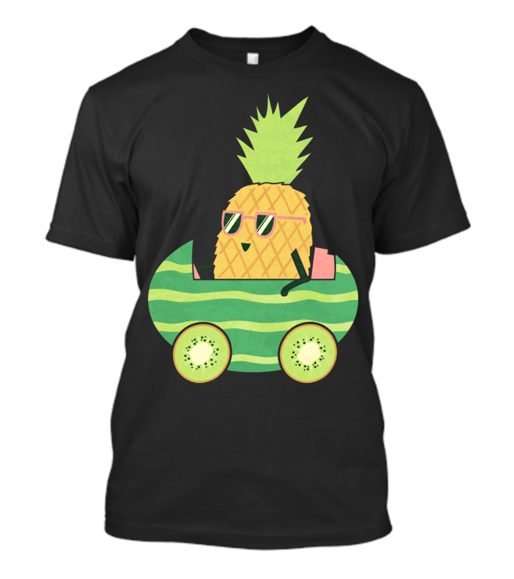 Summer Rollin Pineapple Sunglasses Kiwi Watermelon Car T-Shirt
