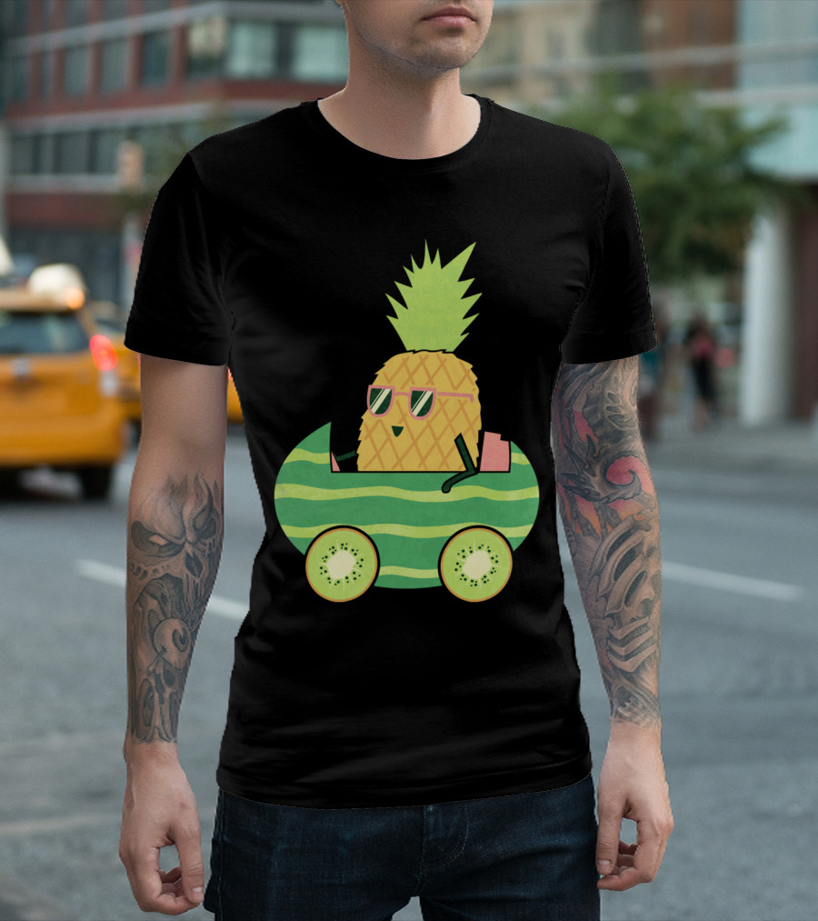 Summer Rollin Pineapple Sunglasses Kiwi Watermelon Car T-Shirt