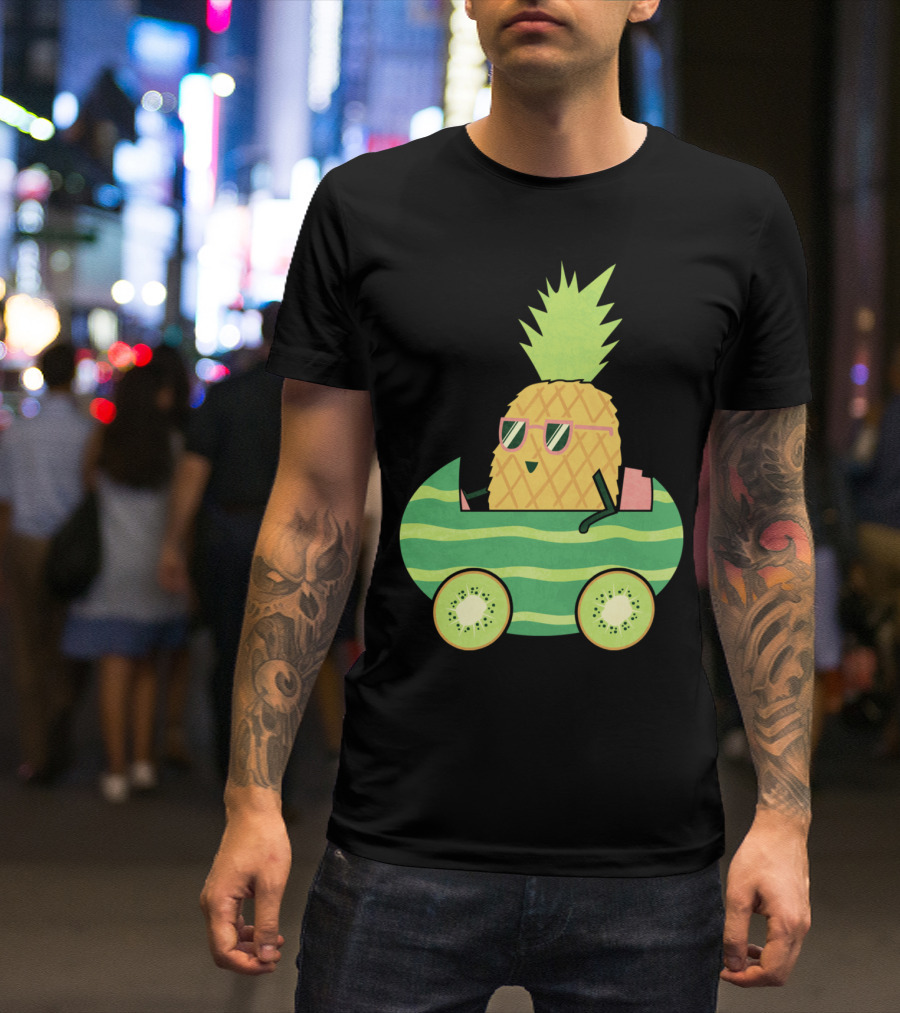 Summer Rollin Pineapple Sunglasses Kiwi Watermelon Car T-Shirt