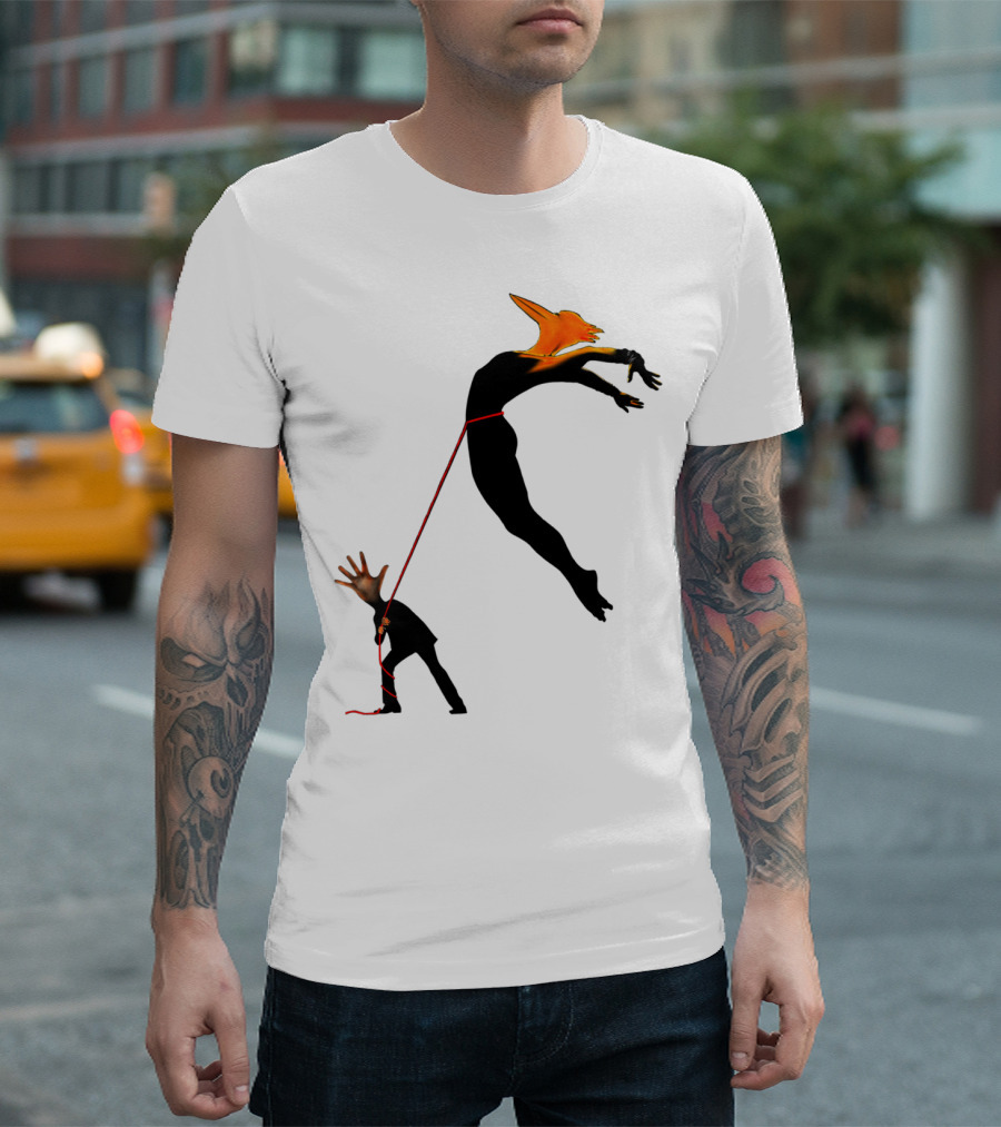 A Dream Of Dance In Motion: Leaping Figure Connected By A Red Thread T-Shirt