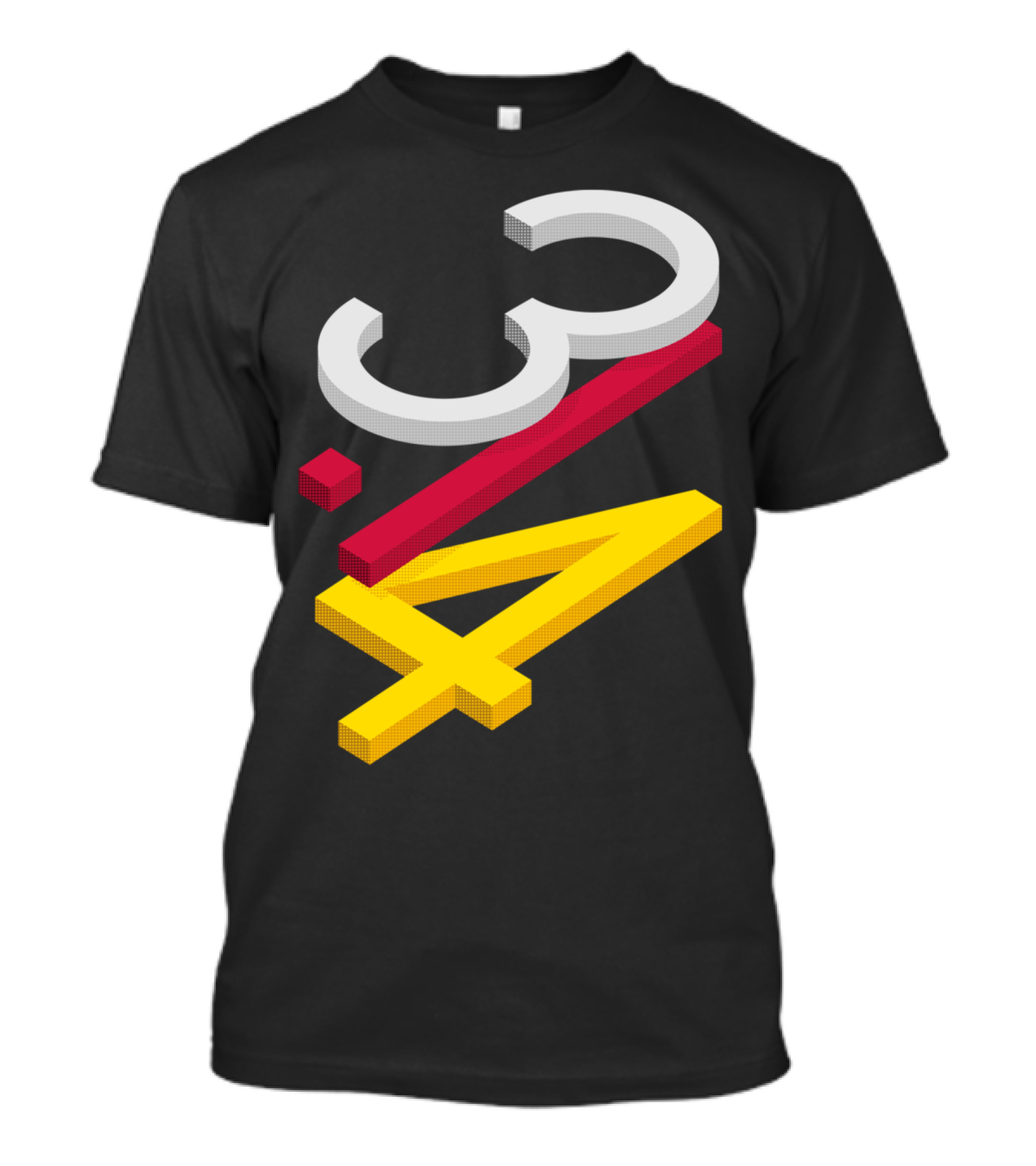 ISO Pie 3.14 Halftone 3D Numeric T-Shirt