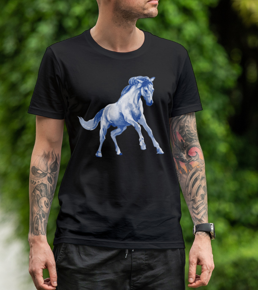 Cheval Blue Prancing Horse T-Shirt