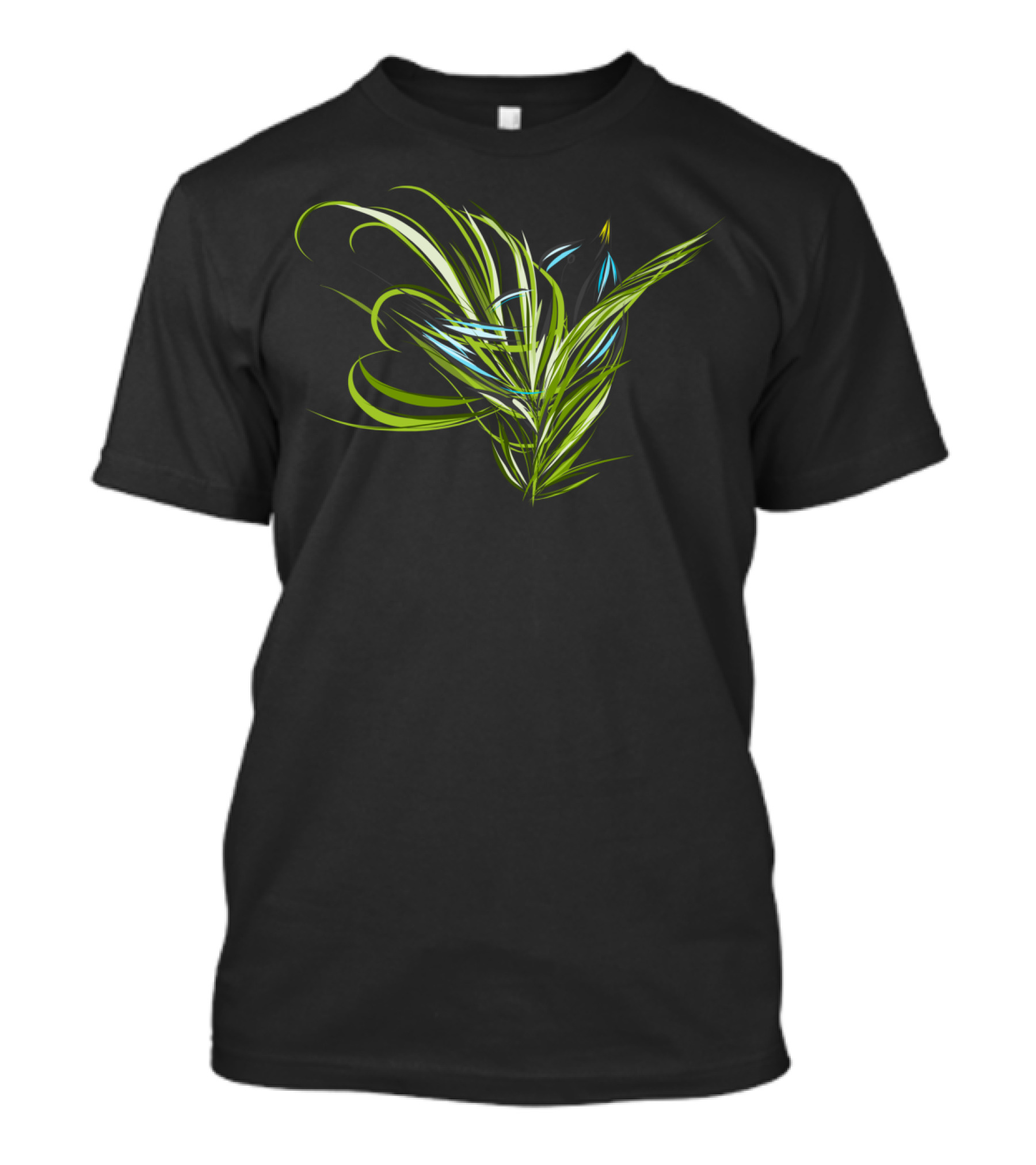 Happiness Of A Bird Vibrant Green And Blue Feather T-Shirt