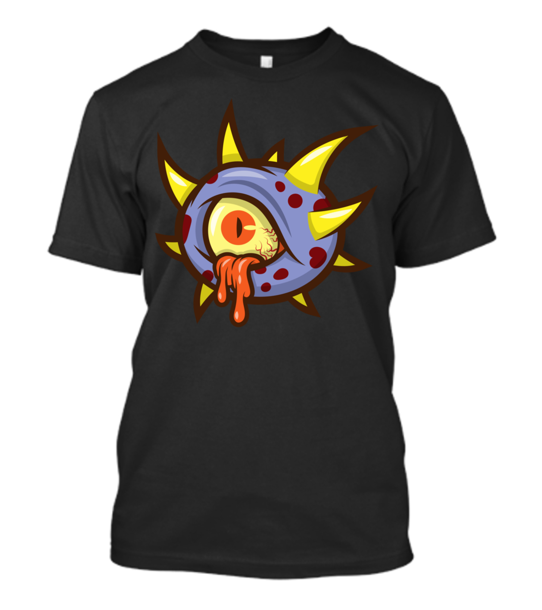 Living Virus Spiky Eyeball Monster T-Shirt
