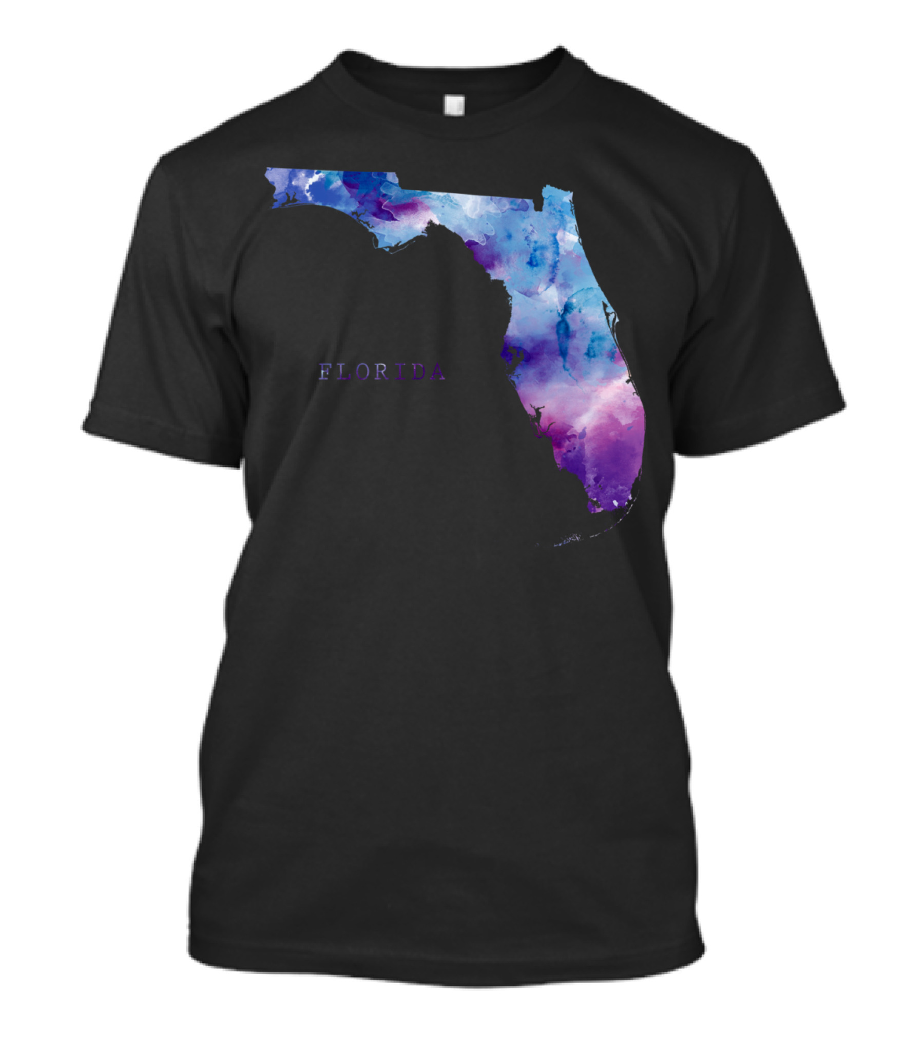Florida Watercolor State Map T-Shirt