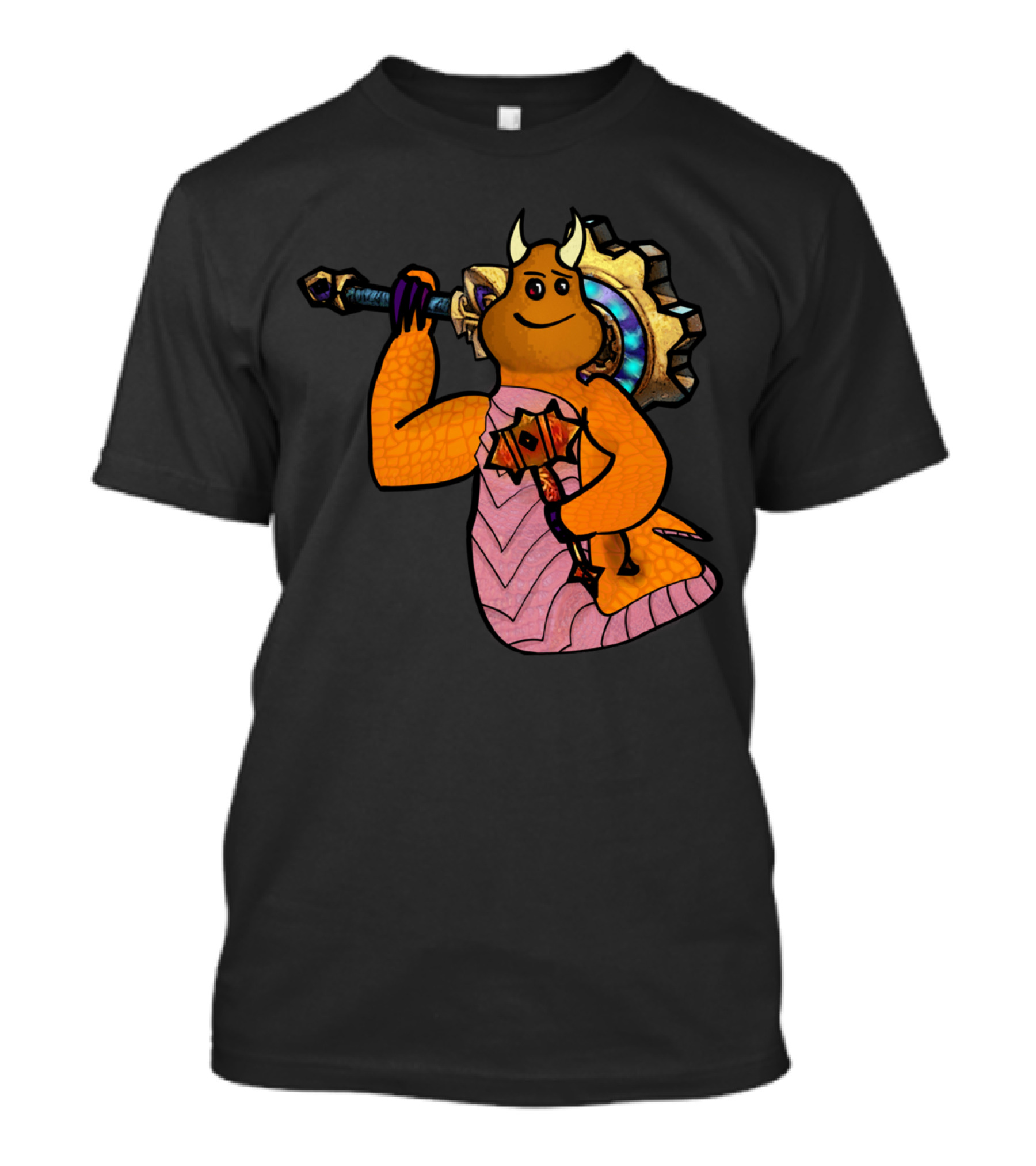 RagnoRushin Dragon Warrior With Gear Weapon T-Shirt