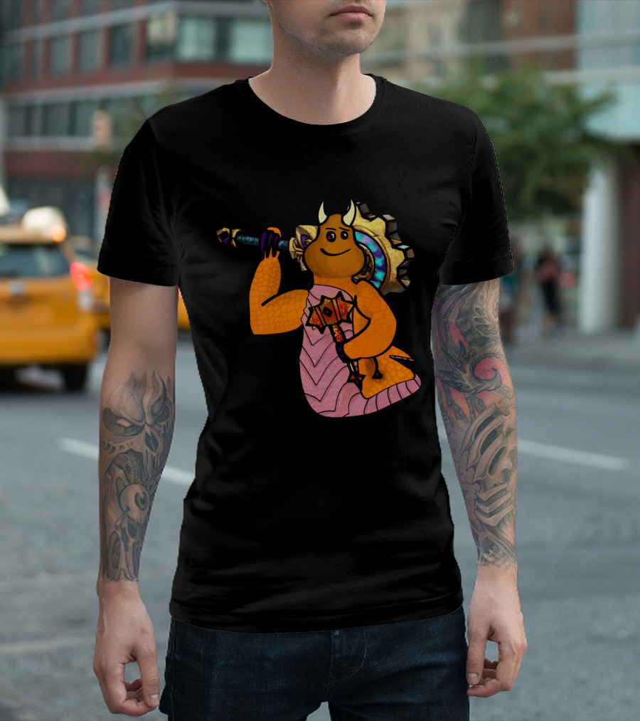 RagnoRushin Dragon Warrior with Gear Weapon T-Shirt
