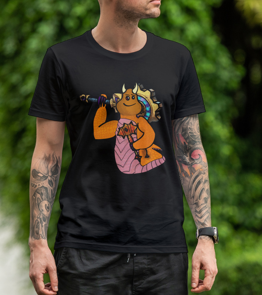 RagnoRushin Dragon Warrior With Gear Weapon T-Shirt